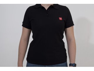 Polo shirt Core Line. Black. Women. Size L.